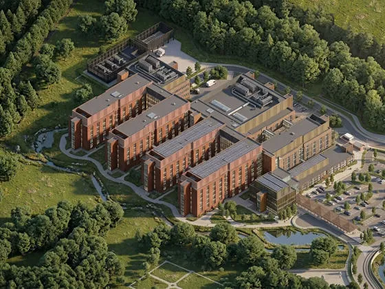 Artist's impression of new West Suffolk Hospital
