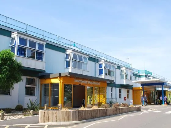 Front exterior of West Suffolk Hospital