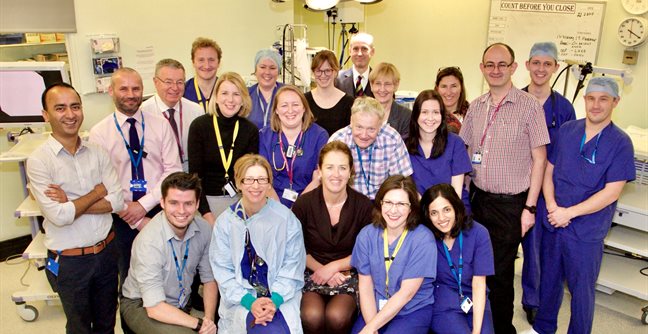 Some of the anaesthetic team at our Trust