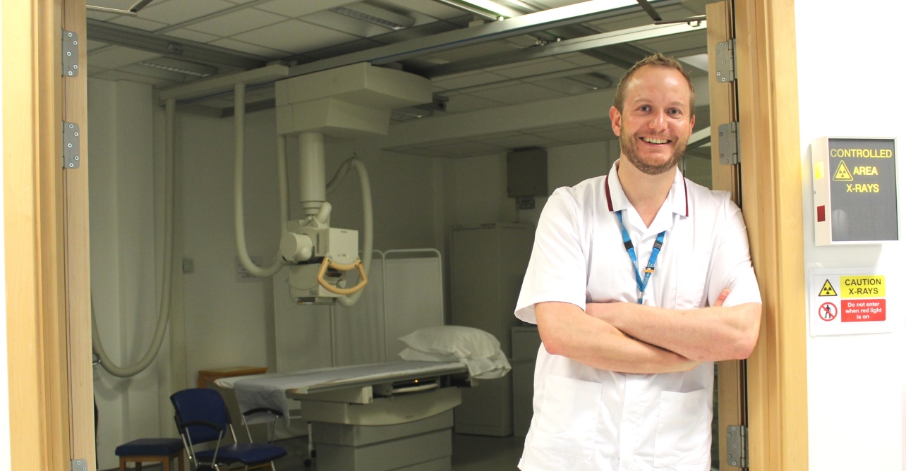 Ed Kirkham, senior radiographer at West Suffolk NHS Foundation Trust, in the reopened X-ray department based at the Thetford Healthy Living Centre.